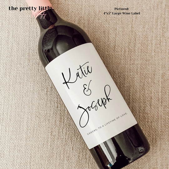 Engagement Wine Label, Personalized Gift, Wedding Bridal Shower Couples Card, Gift For Her