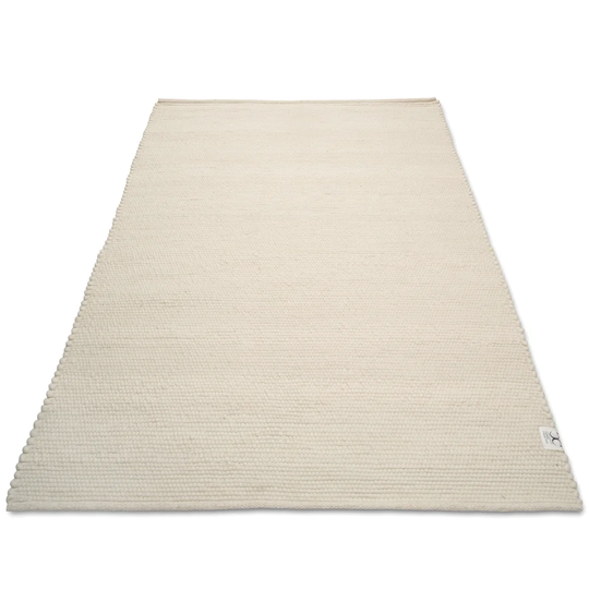 Lipan Handwoven Wool White Rug