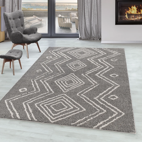 Simmerman Flatweave Black/White Rug