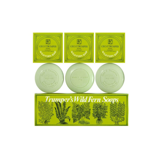 Geo F Trumper Wild Fern Soap Bar Set (3 x 75g)