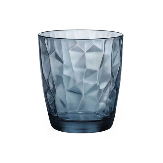 Blue Tumbler | Water Glass | Set Of 6 For A Dinner Party, Tablescape, Quality Italian Glassware, Drinkware, Water Or Whisky Tumbler