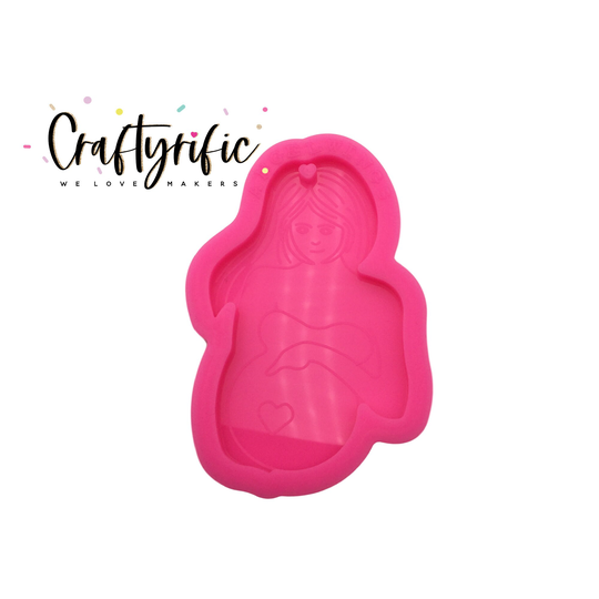 Pregnant Woman Shiny Silicone Mold