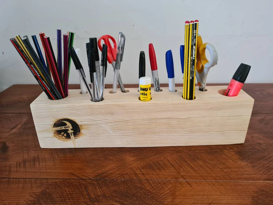 Pen Holder, Desk Storage, Scissor Organiser, Rustic, Vintage, Fathers Day Gift, Office, Home Decor Table