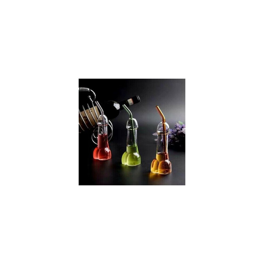 4pcs Penis Shaped Wine Glass Cup Whiskey Glasses Drinking Cocktail Party Bar