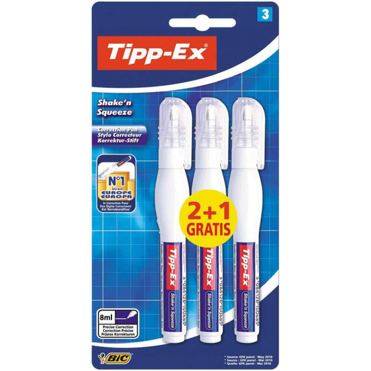 Tipp-Ex Shake'n Squeeze Correction Pens 2 +1 Pack
