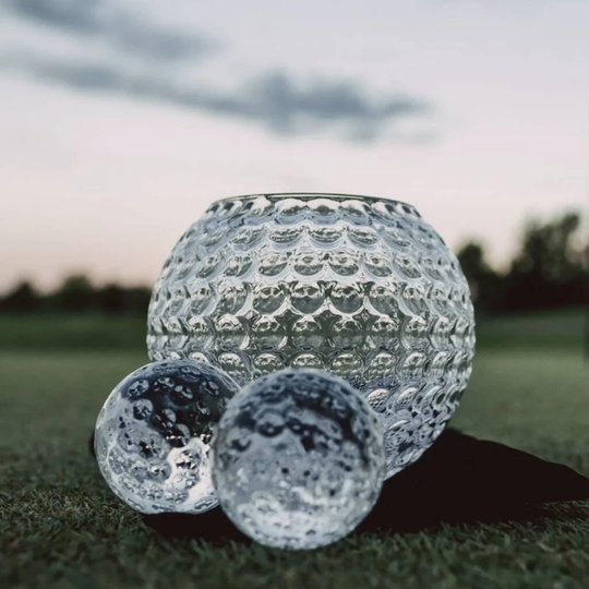 Golf Glass & Chiller Gift Set - Hand Made -Golf Gift For Him-Original Golfing Glass-Sport Inspired