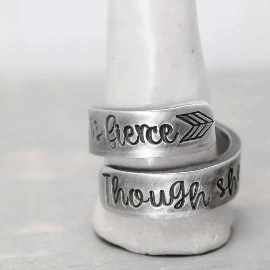 She Is Fierce Ring - Wrap Inspiration Mindfulness Gift For Her