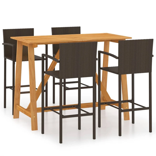 Kristmundur Rectangular 4 - Person 140Cm Long Bistro Set