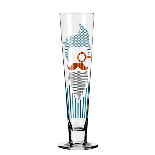 RITZENHOFF HELDENFEST beer glass #10 by Christine Kordes, made of crystal glass, 385ml, in a gift box