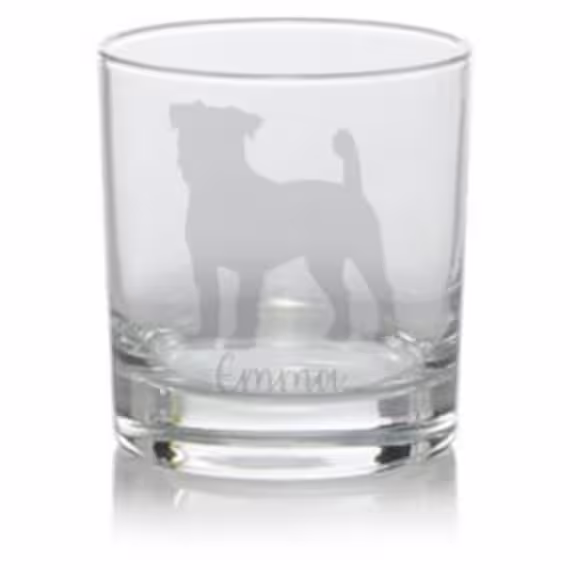 Personalised Jack Russell Engraved Whisky Glass, Dog Gift, Owner, Gifts For Him