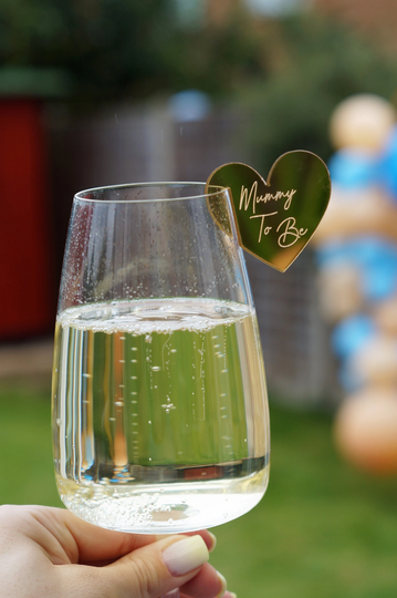 Personalised Drinks Charms, Christmas Party Cocktail Glass Markers, Festive Wine Engraved Mirror Acrylic Name Place