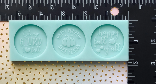 Pumpkin Circle Silicone Molds For Resin - Diy Keychain, Tags 1.5 Inches