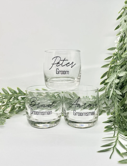 Glass - Scotch | Personalised Groomsman Glass Spirit Gift Custom Wedding Party