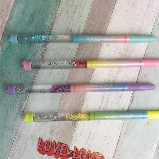 Pastel Liquid Glitter Confetti Gel Pen, Slimline Pen