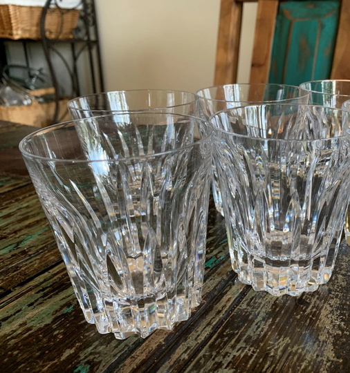 Set Of Five Rocks/Whisky Glasses/ Heavyweight Crystal Glasses