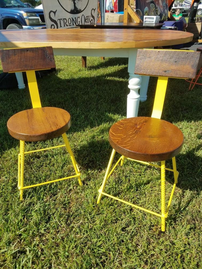 Wood Bar Stool, Patio Chair With Back, Eco-Friendly Reclaimed Industrial Cafe Chairs, Garden Counter Stool