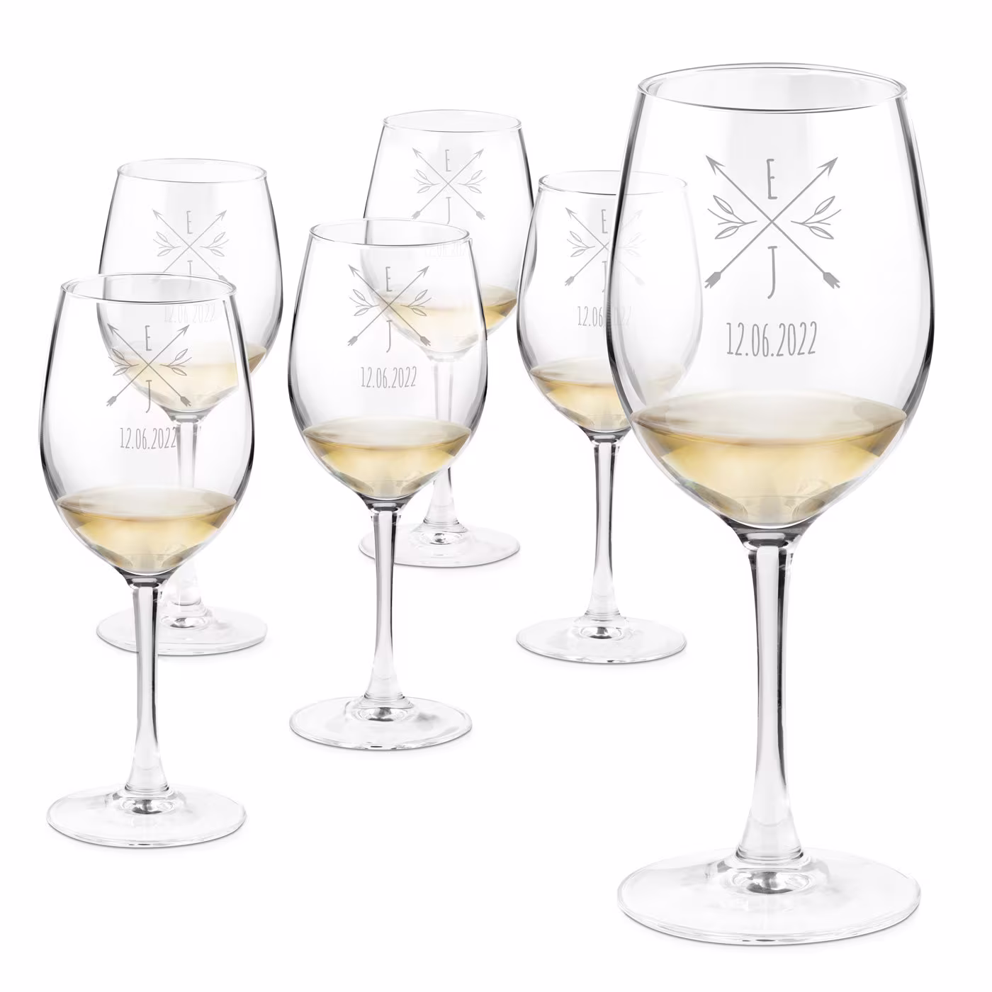 Maverton Wine Glasses For Man - Birthday Gift Wine Lover Set Dad Engraved Glassware For Connoisseur