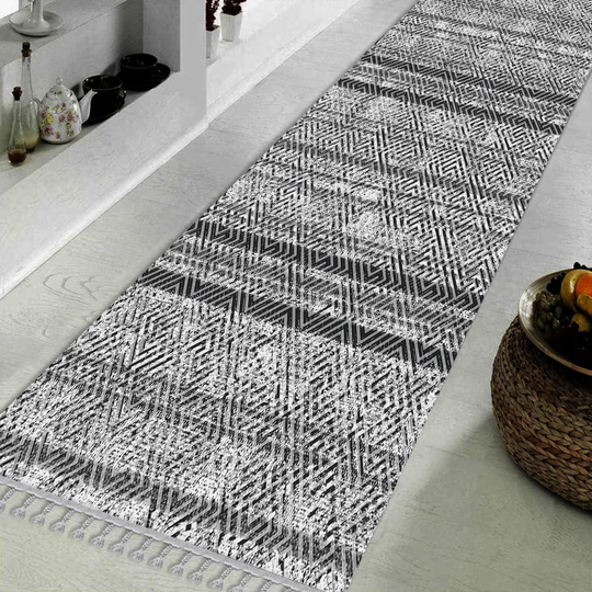 Nickerson Flatweave Cotton Black/White Rug