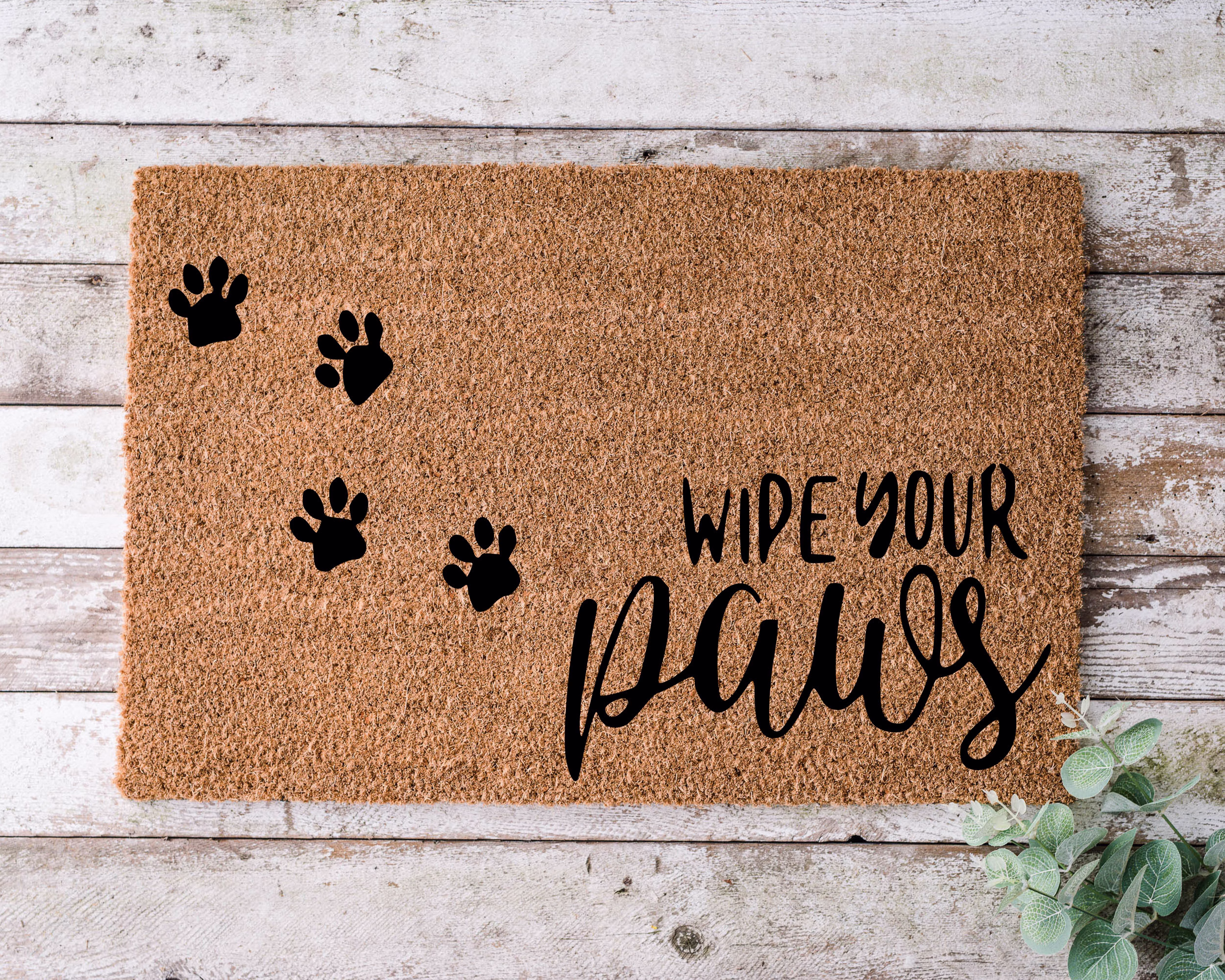 Wipe Your Paws, Door Mat, Funny Doormat, Wedding Gift, Housewarming Gift, Home Welcome Closing Gift - 1207