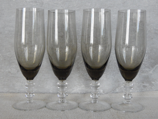 Set Of 6 Vintage Champagne Glasses Glassware Drinking