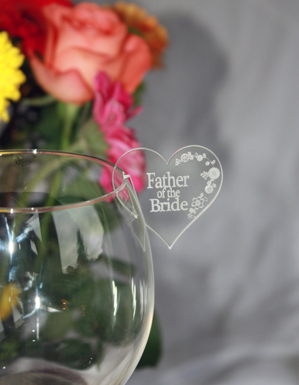 Wedding/Party Name Places For Wine Or Champagne Glasses in Acrylic. Personalised Table Place Settings Wedding Table. Wedding Favour
