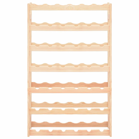 Richey 42 Bottle Solid Wood Floor Wine Bottle Rack in Beige