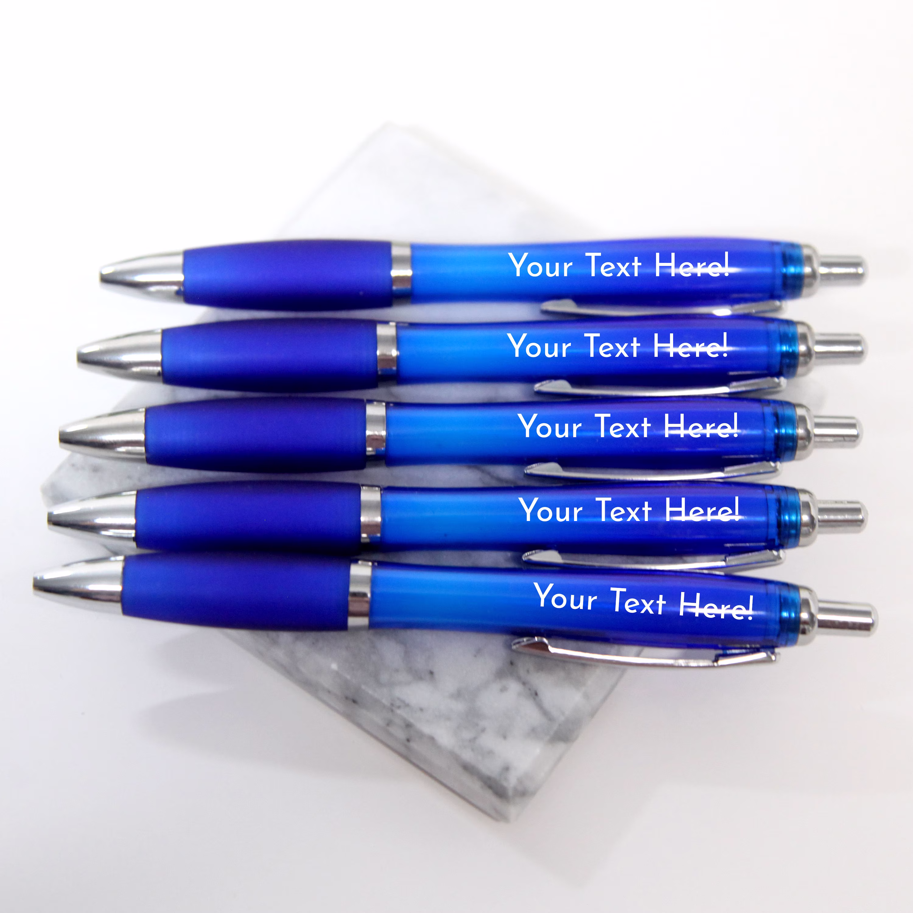 Personalised Wedding Favour Printed Pens, Bridesmaid Gift, Maid Of Honour, Mother Bride, Hen Party, Blue, Champagne Glass, Ballpoint Pen