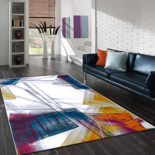 Dalip Flatweave Grey/Blue/Purple Rug