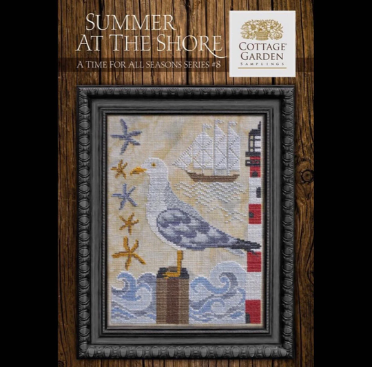 Cottage Garden Samplings Summer At The Shore #8 Cross Stitch Pattern - Time For All Seasons Series