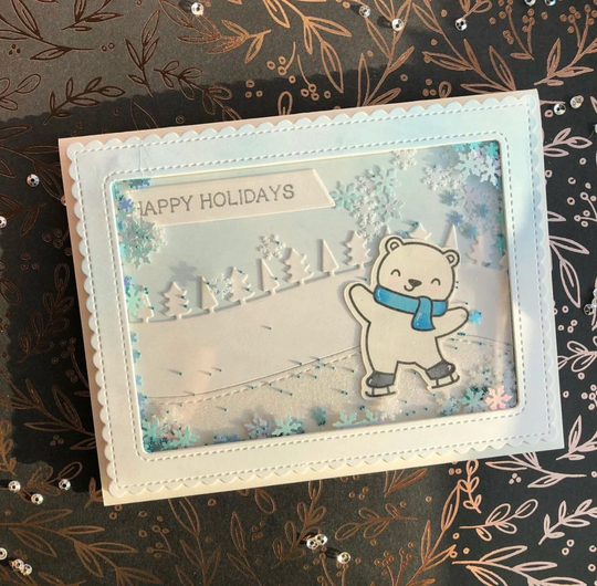 Handmade Interactive - Polar Bear Holidays Shaker Card
