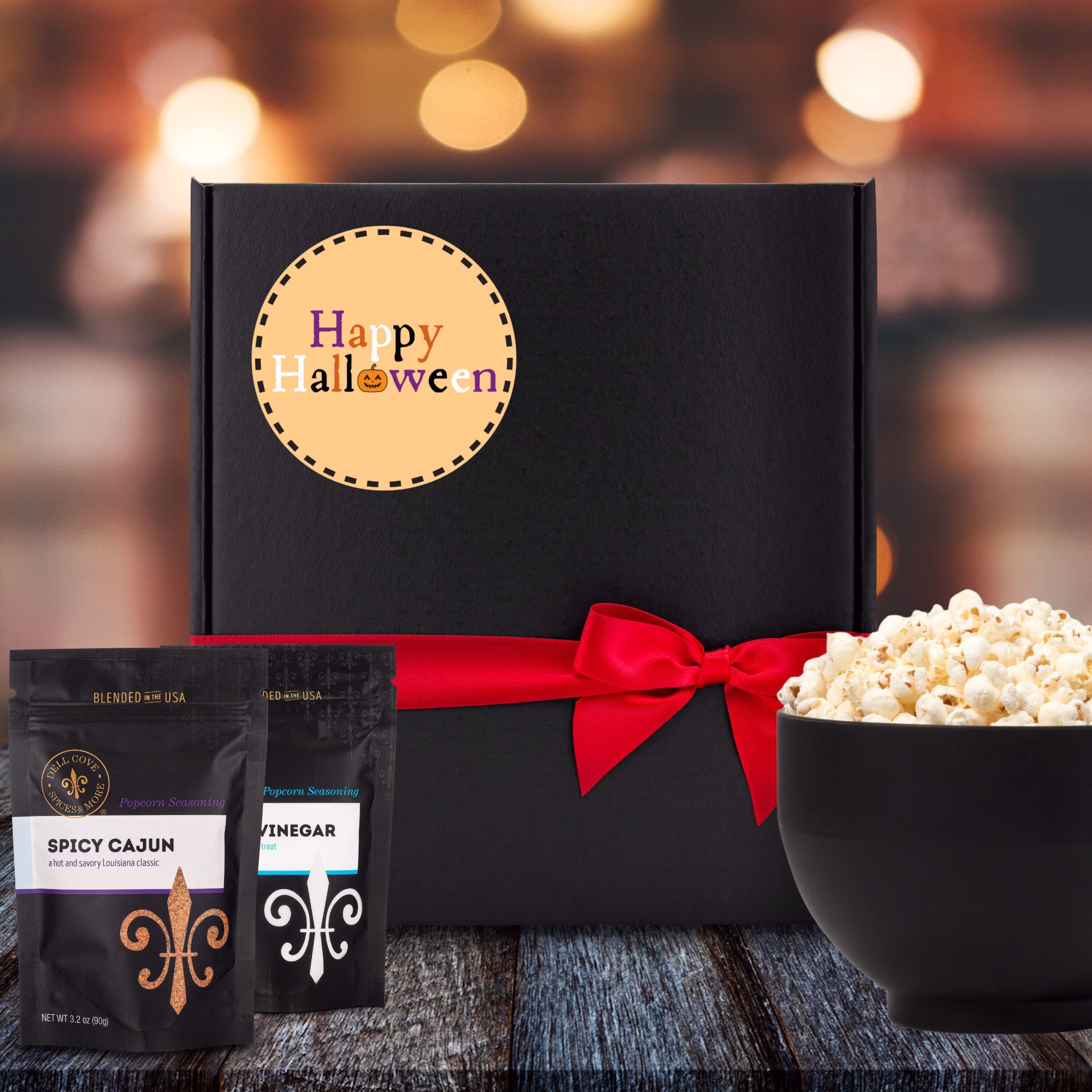 Happy Halloween Gift Box - Gourmet Popcorn & Seasonings Set, For Kids, Kids Party, Non Scary