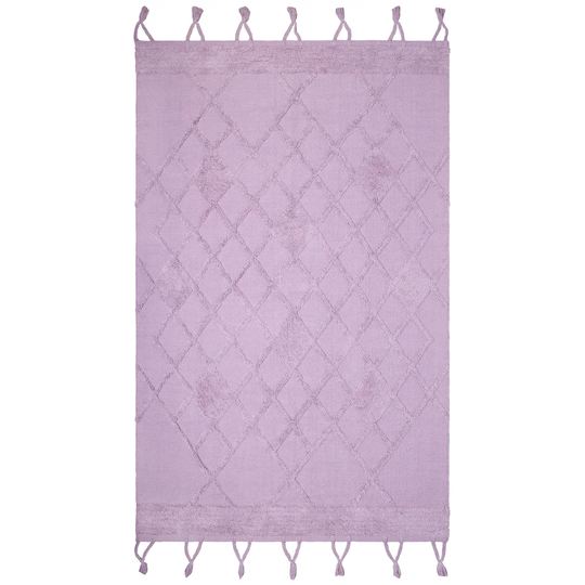 Cleghorn Eemee Hand Tufted Cotton Violet Rug
