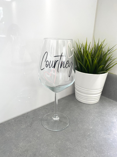 Personalised Wine Glass, Large Wine Glass, Initial Birthday Gift, Wedding Custom Gifts For Her