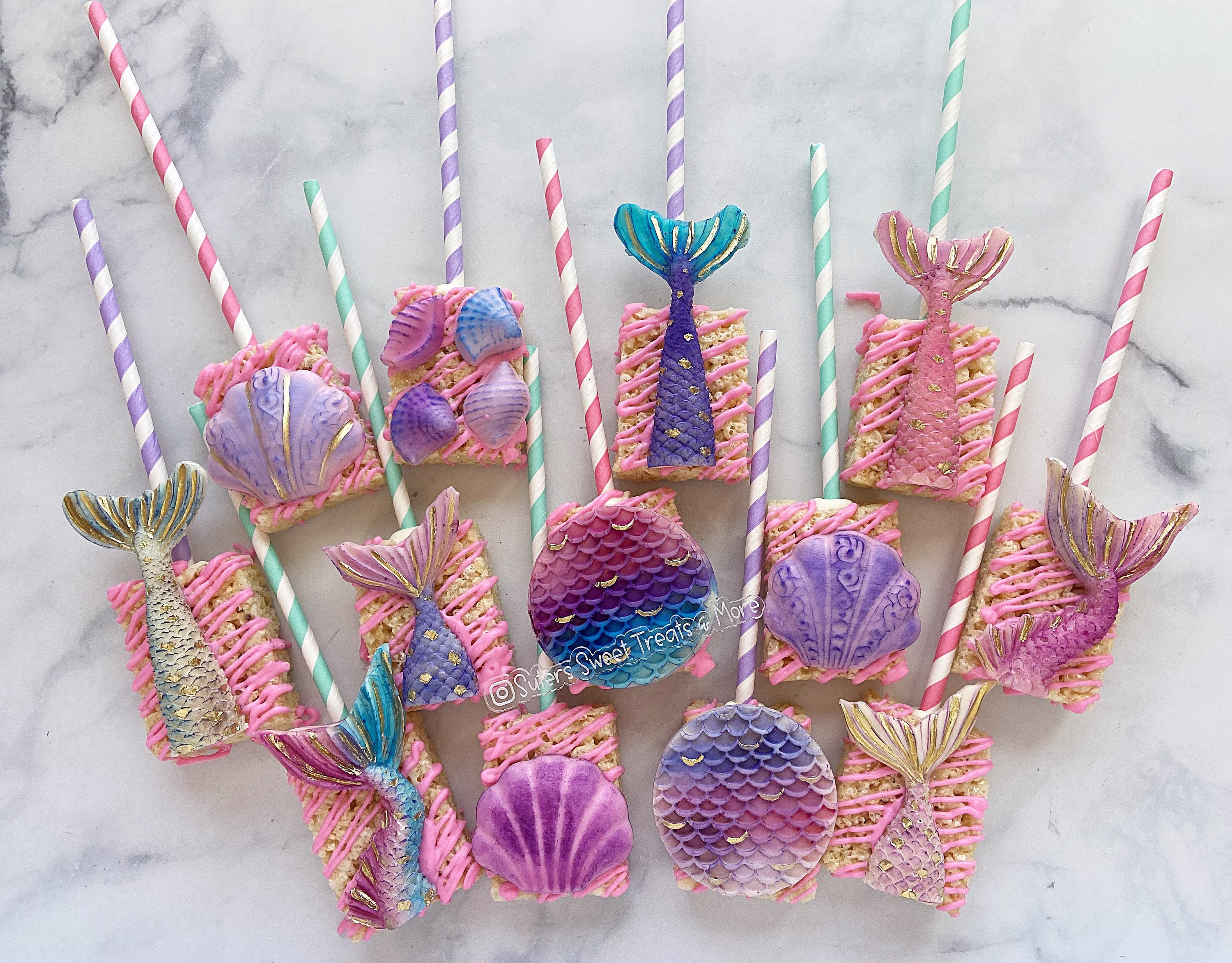 Mermaid Rice Krispies, Theme Birthday Party, Party Favors, Tails, Chocolate Free Shipping, Mermaids