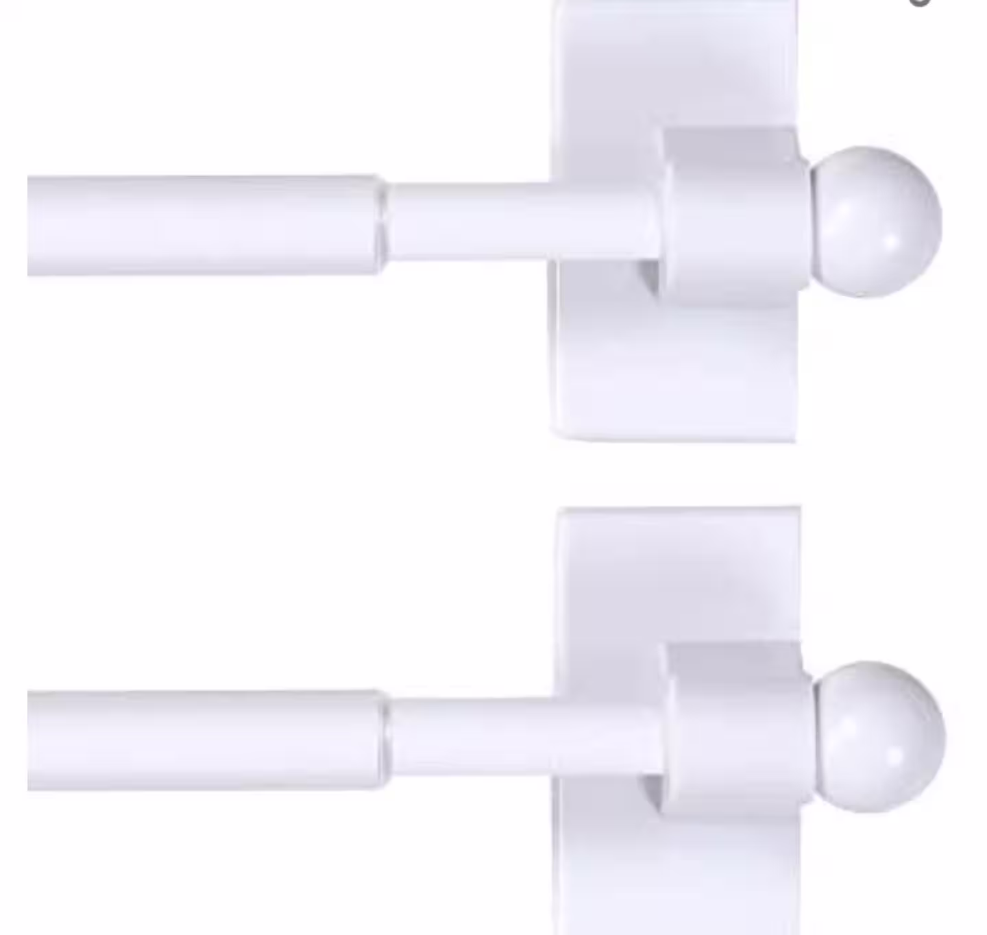 Magnetic Rods, Colors, Set Of 2, French Doors, Sidelight, Curtain Rods, For Steel & Metal Doors, Top Bottom Rod Pockets, 1/2