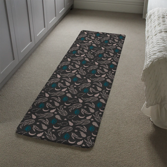 Labrecque Magic Eyes Designer Shaggy Charcoal/Pink/Blue Rug