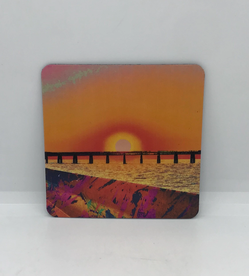 Dundee Rail Bridge Magnet | Fridge Made in Scotland Abstract Quirky Gift Magnetic Railway Sunrise
