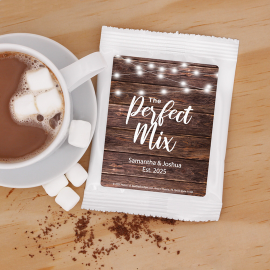 Cocoa Wedding Favors, Bridal Shower Favor, Favor Cocoa, Rustic - Set Of 24