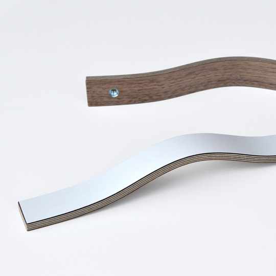 Grey Laminated Wooden Furniture Drawer Pulls, Door Handles. 195mm. Cabinet Handles, Cupboard Pulls