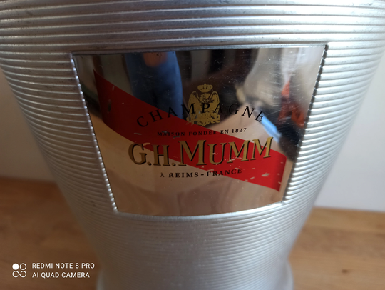 G.h.mumm Original 1980S Vintage Champagne Cooler, Wine French Ice Bucket