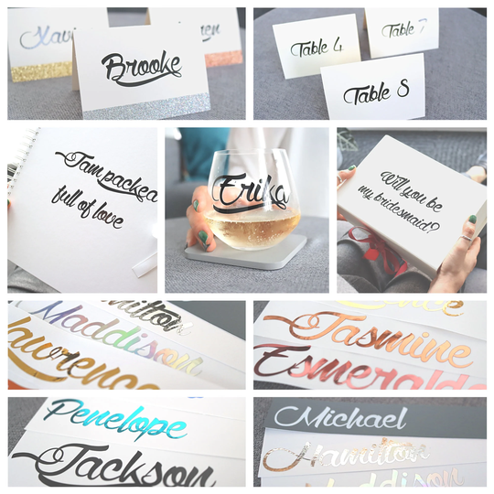 Wedding Personalised Decor, Custom Glass Stickers, Name Vinyl Decals, Bridesmaid Proposal, Hen Party, Bridal Shower, Bachelorette