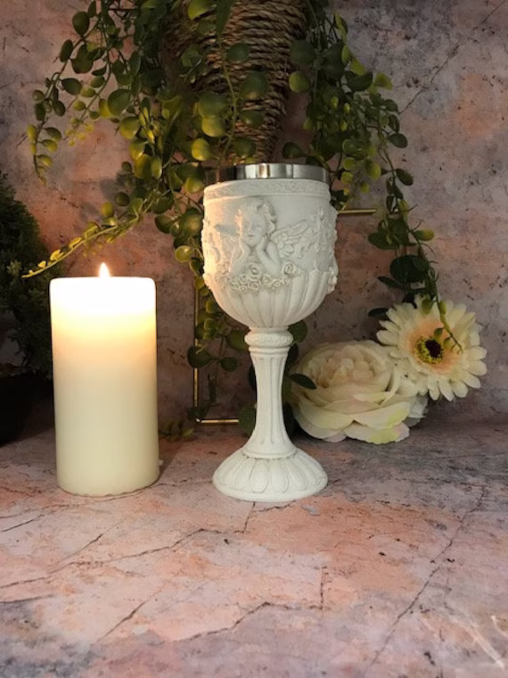 Novelty Cherub Goblet Gothic New Age Wine Chalice
