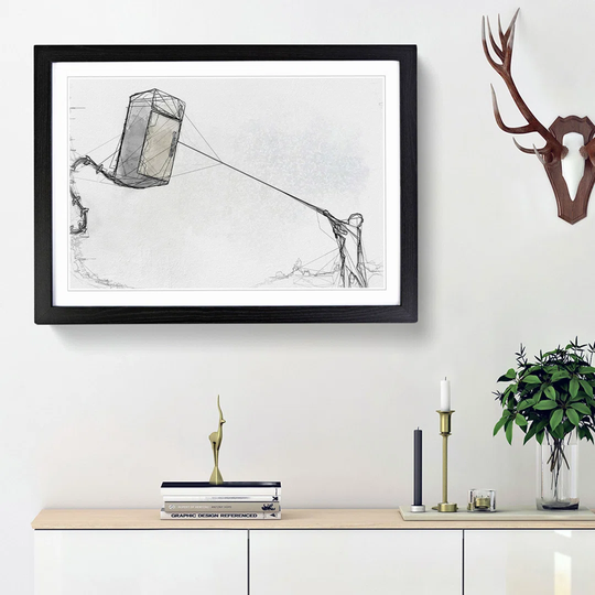 Fridge Kite by Banksy - Picture Frame Graphic Art Print
