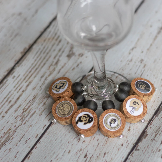 University Of Colorado Wine Charms - Set 6