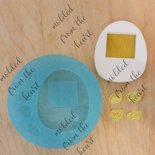Pixel Game Shaker & Bits Silicone Mold