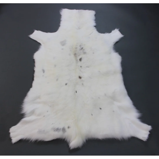 Meeks Reindeer Cowhide White Rug