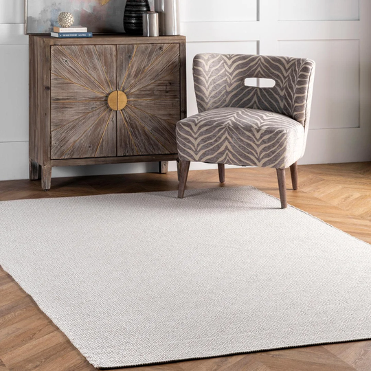 Asther Handwoven Cotton Taupe Rug