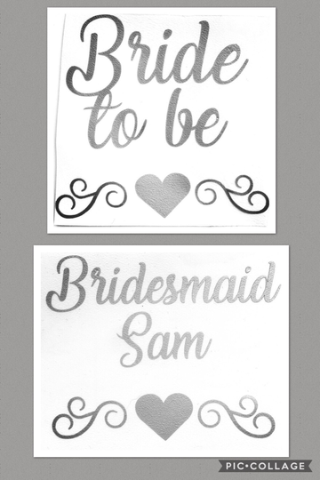 Champagne Glass Vinyls - Wedding Party Gifts