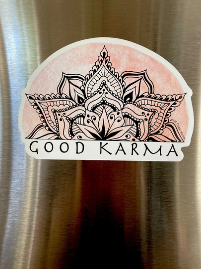Good Karma Watercolour Pink Magnet