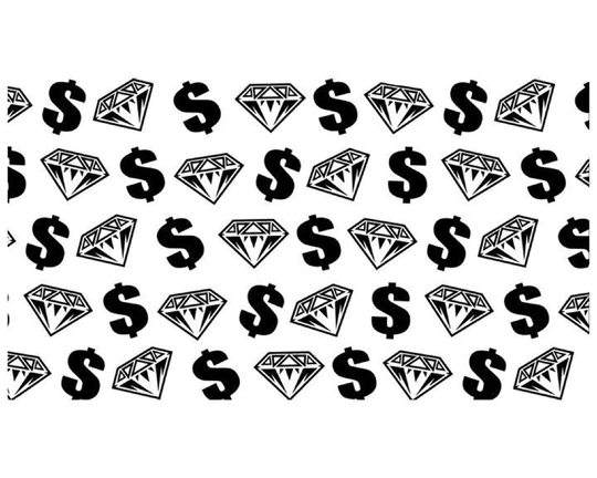 Dollar & Diamonds Custom Vinyl Stencils Pattern Perfect For Sneaker Customization Airbrushing Etching Spray Painting Painting, Quality